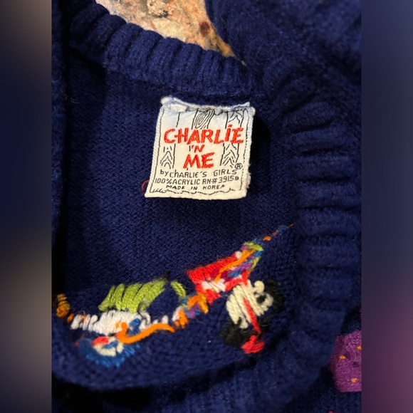 70s Vintage Girls Knit Sweater Vest - Picture 4 of 7